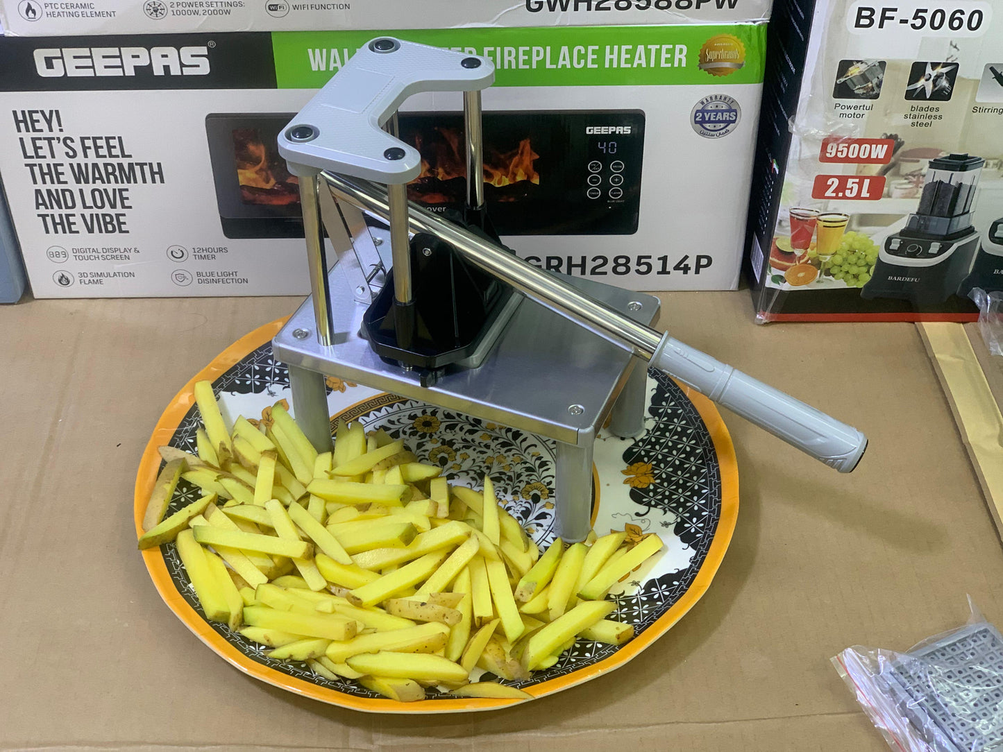 Potato Cutter Manually Stainless Steel blades and high Quality