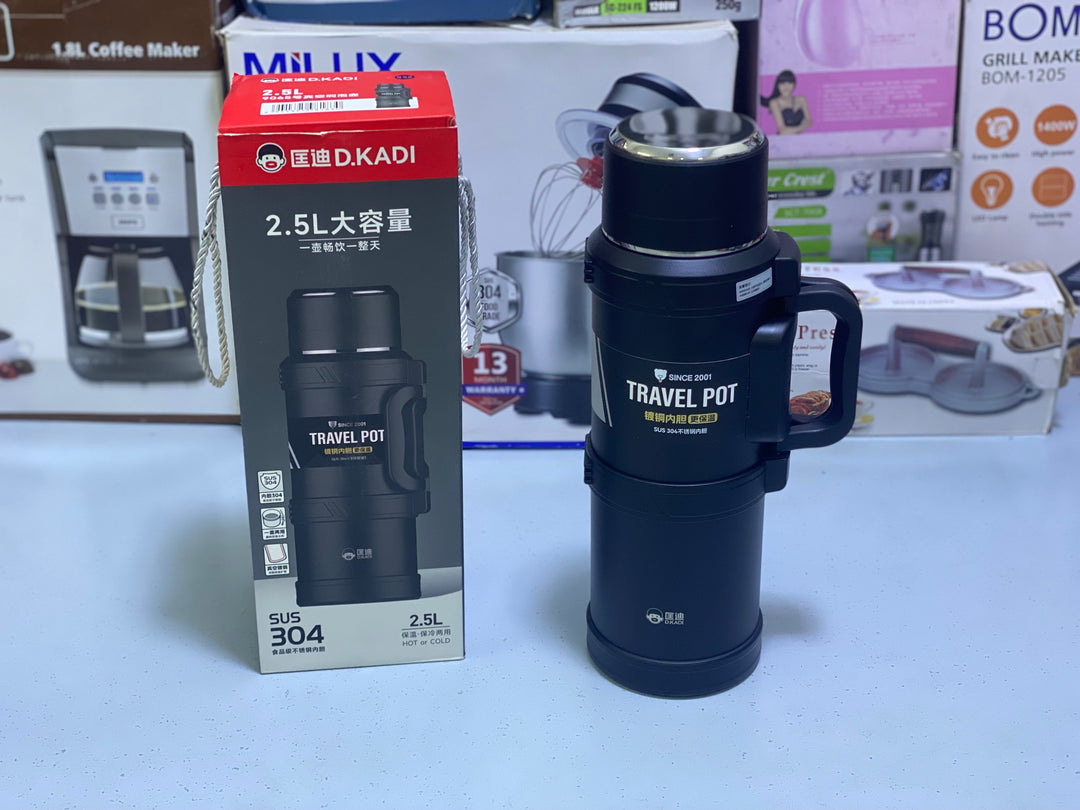 D. Kadi Travel Pot - Stainless Steel Water Bottle 2.5L