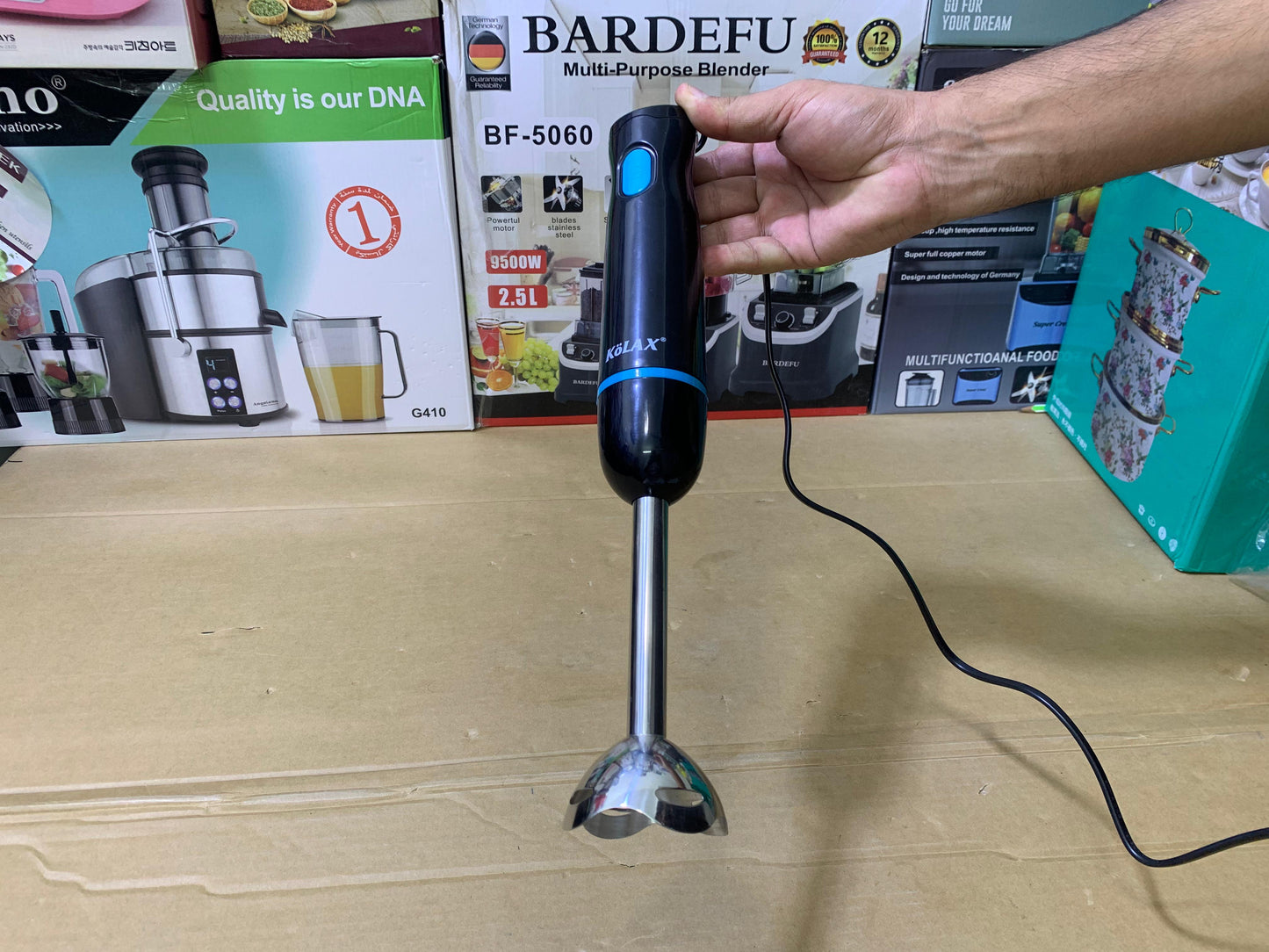 Kolax Hand Blender Stainless Steel 2 Speeds 300w