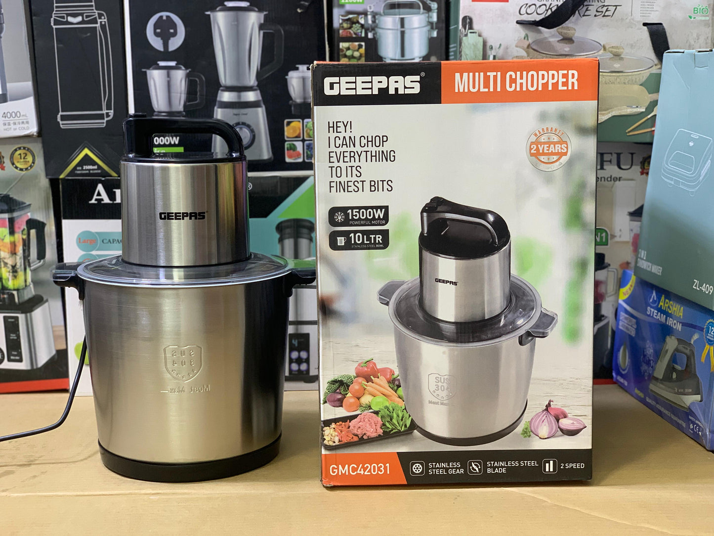 Geepas Commercial Meat Chopper | 1500W & 10L