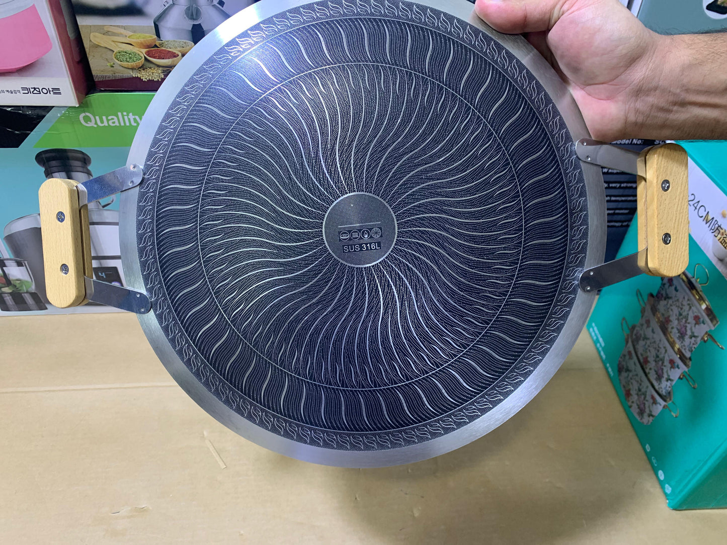 Laser Coating tawa with wooden handles