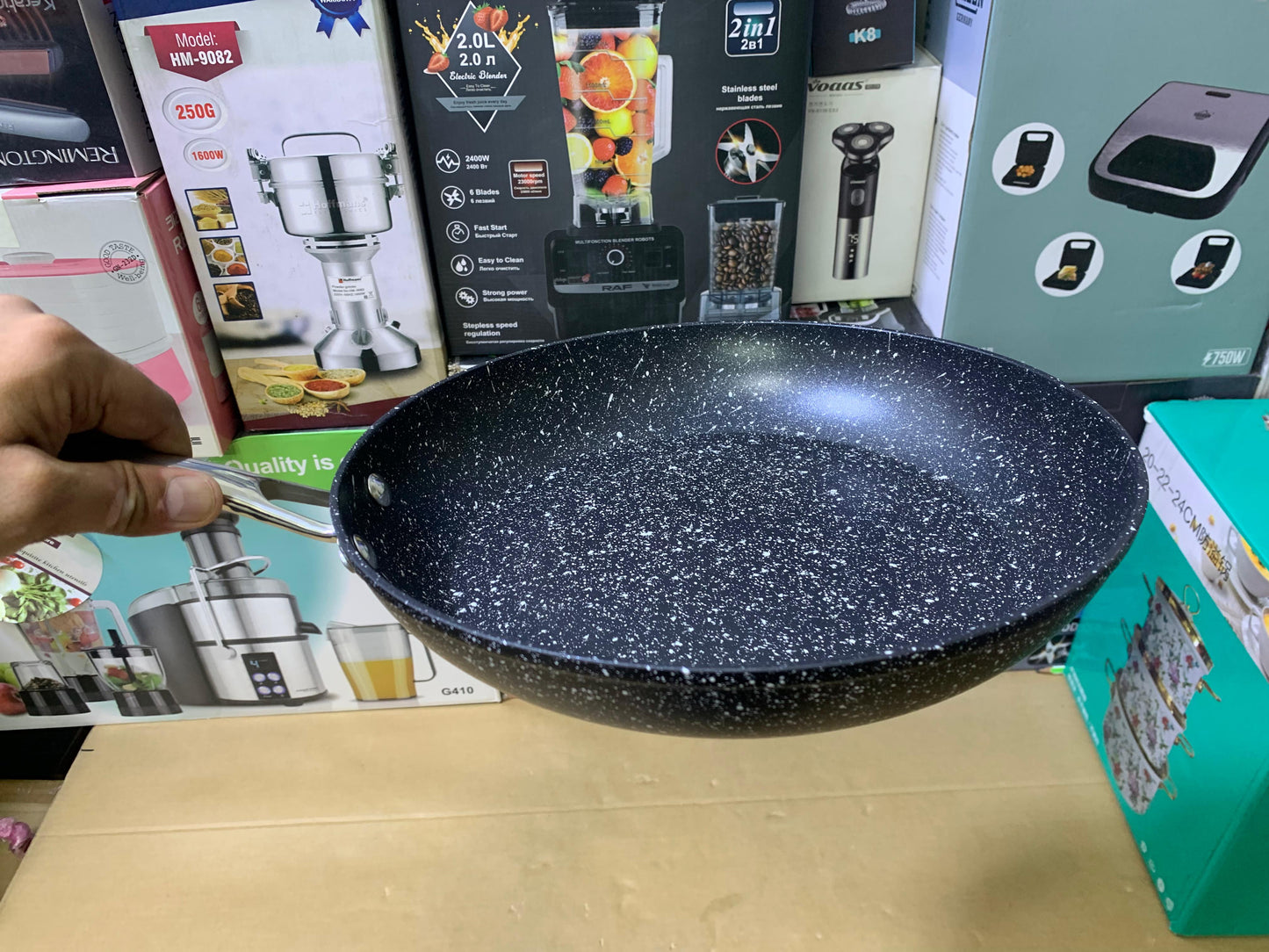 UAKEEN Germany Forged Frying Pan Granite Coating Flat Surface