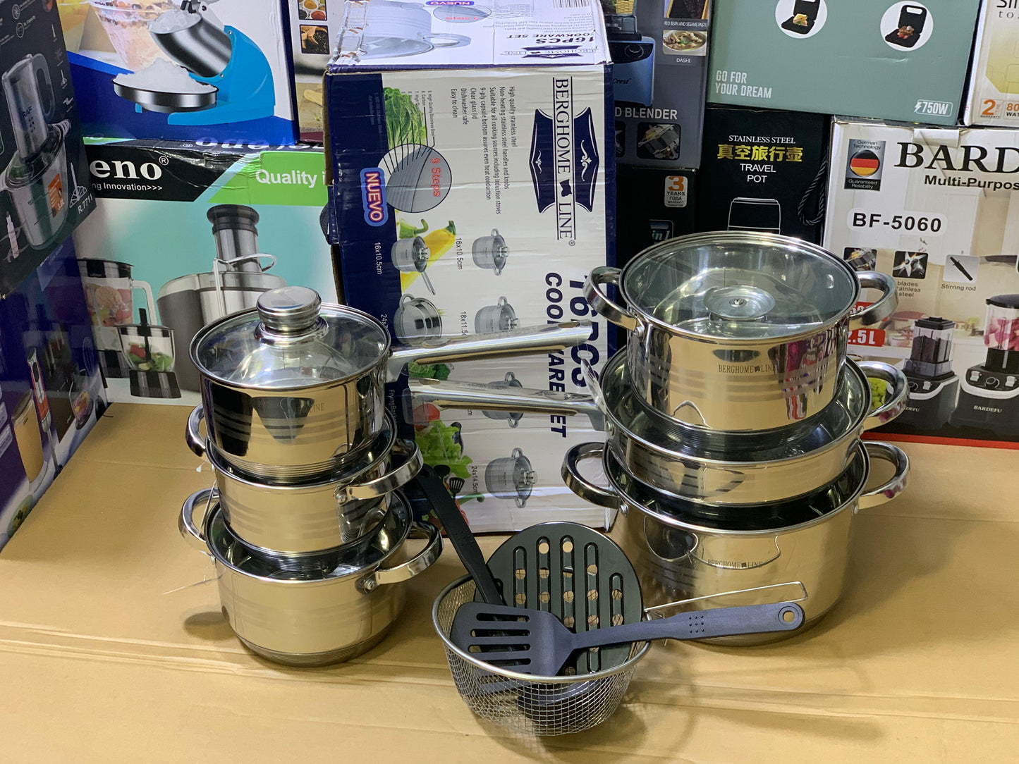 Berghome Line 16 Pcs Cookware Set Stainless steel
