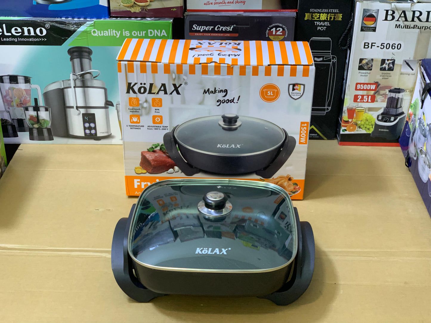 Kolax Brand Electric Frying Pan 5L and 1500w Non Stick