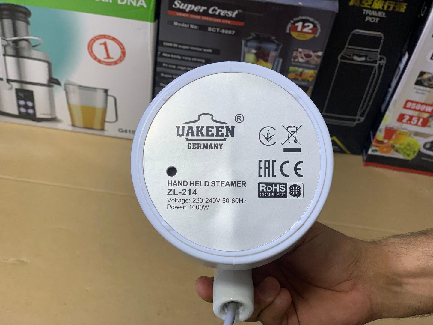 Uakeen Germany 2in1 Handheld Steamer and Kettle 250ml and 1200 watt