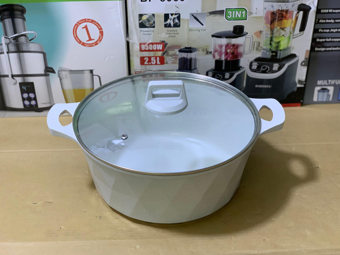 HK brand 12 pieces granite coating pure nonstick cookware set