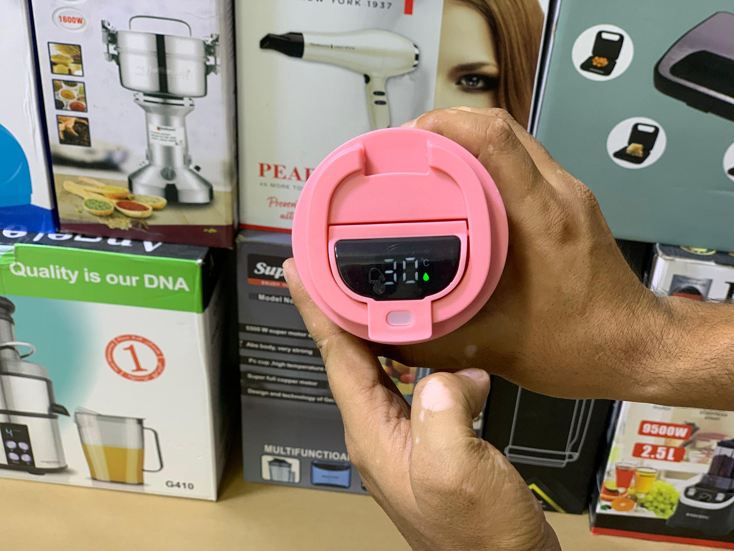 Coffee Mug Stainless Steel Vacuum Flask BYS House SUS 304 with Temperature Indicator