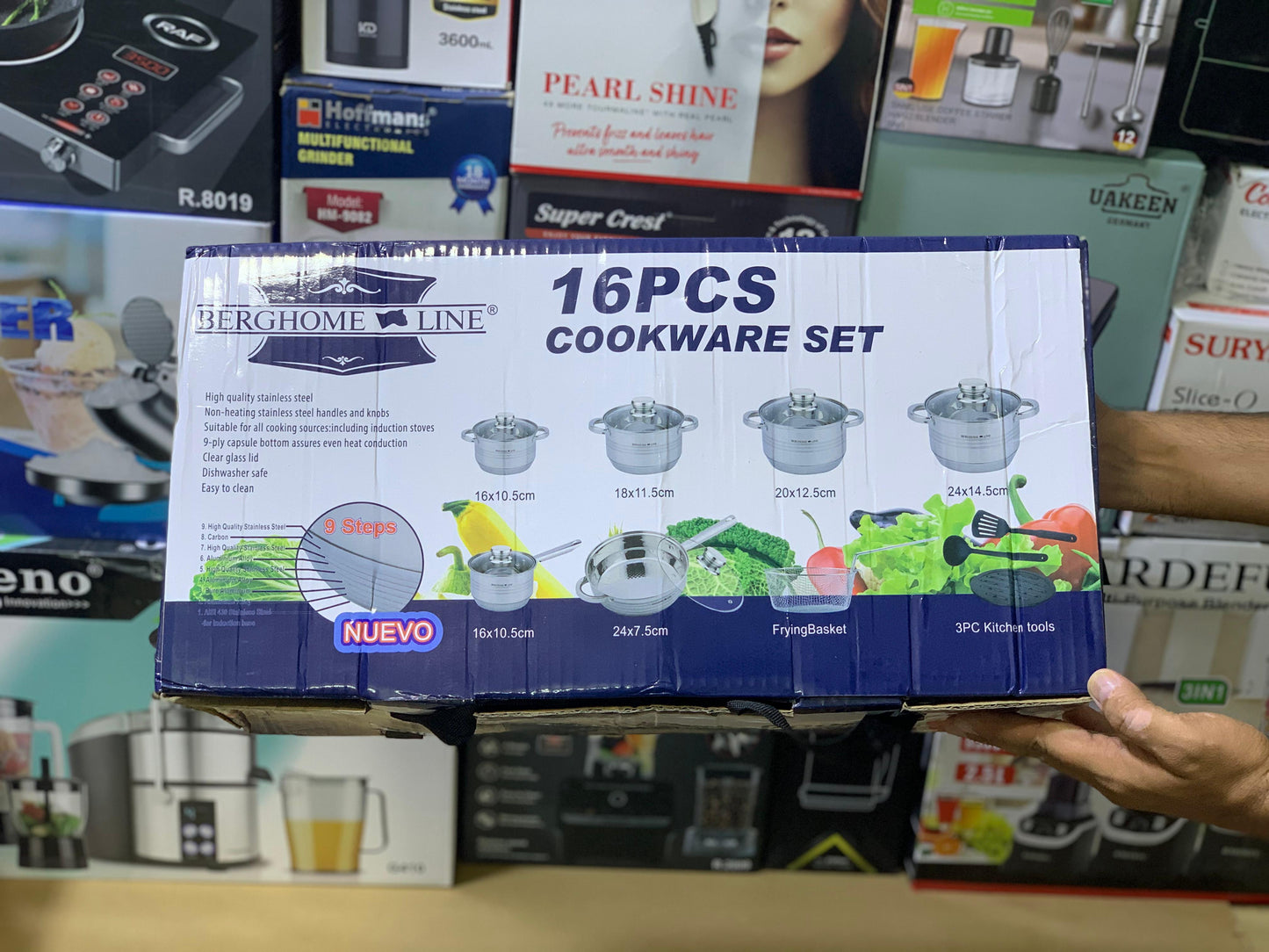 Berghome Line 16 Pcs Cookware Set Stainless steel