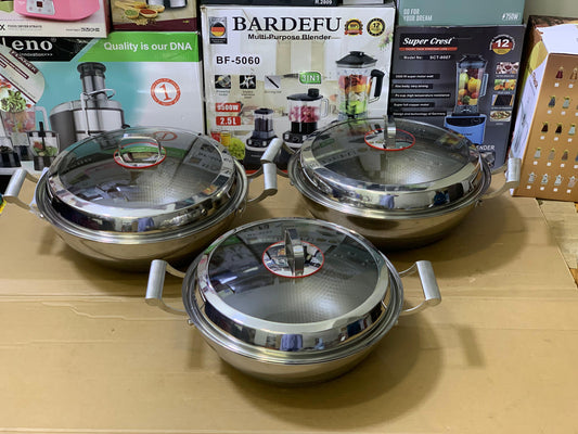 Laser Coating Handi, Karahi, Silver Gray