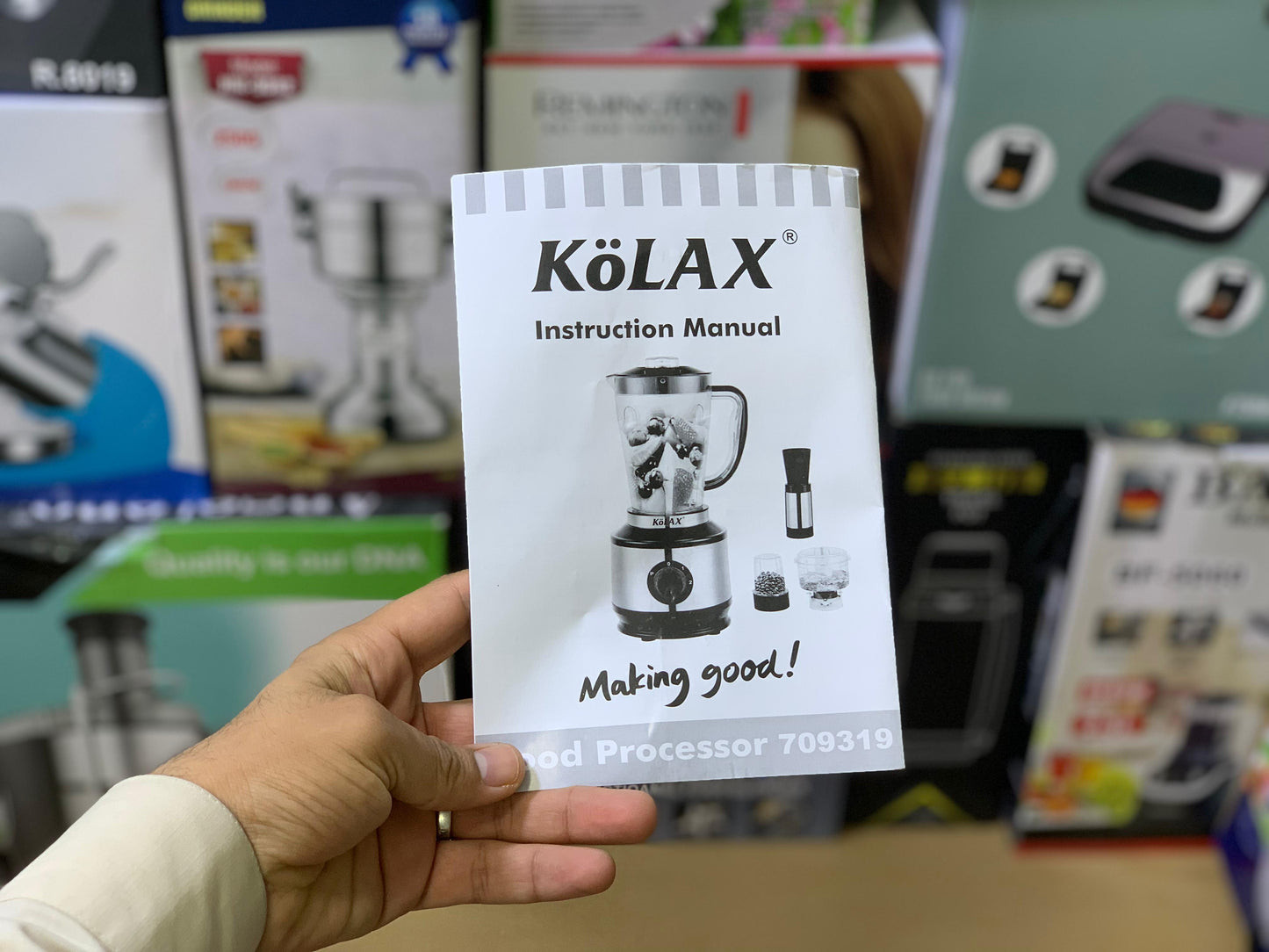 Kolax 4 in 1 Food Processor 1200w Stainless Steel Blades