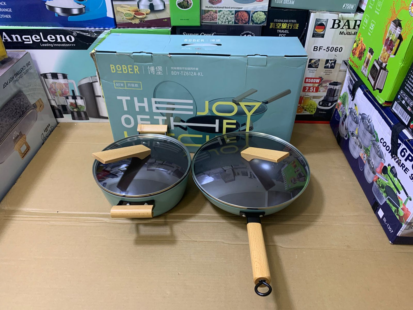 BOBER Ceramic cookware set 2 pieces Frying pans 30cm and casserole 26cm