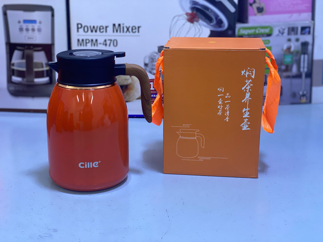 Portable Tea Pot with Temperature indicator Sus 316 Stainless Steel