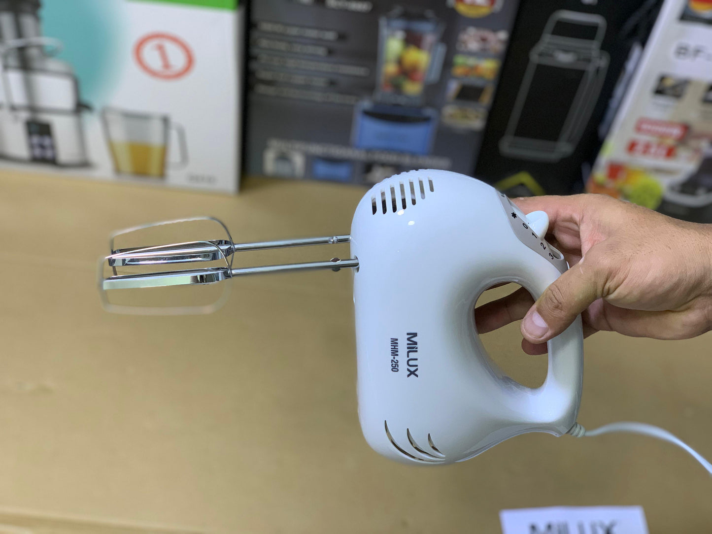 MILUX Brand Turbo Hand Mixer 200 watt | Coffee Beater | MHM-250