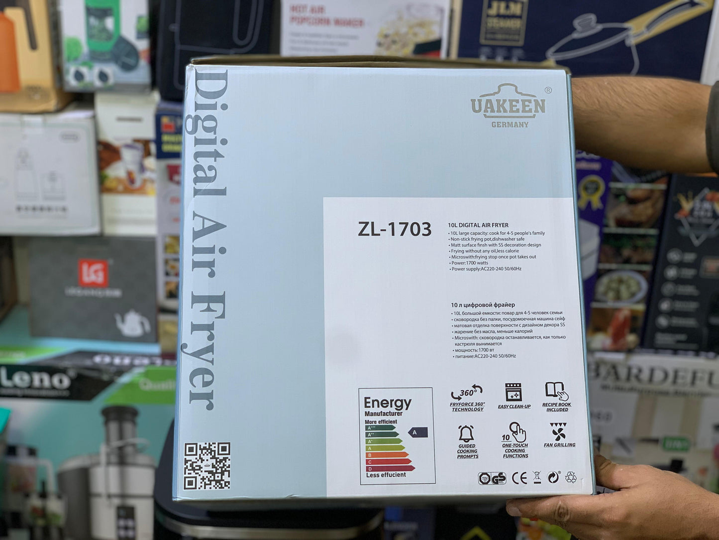 Uakeen Digital Air Fryer |10L and 1700W| ZL- 1703