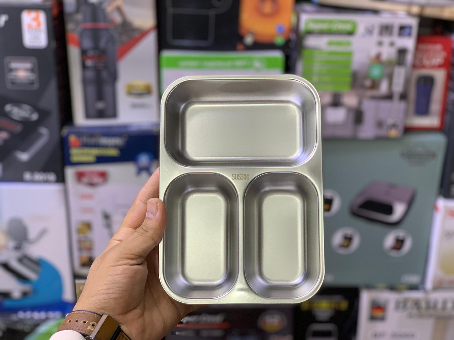 Lunch Box Individual Silicone Ring Stainless Steel SUS 304 Steel liner