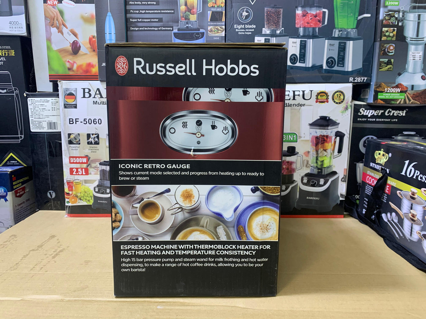 Russell Hobbs Ribbon Red Espresso Machine