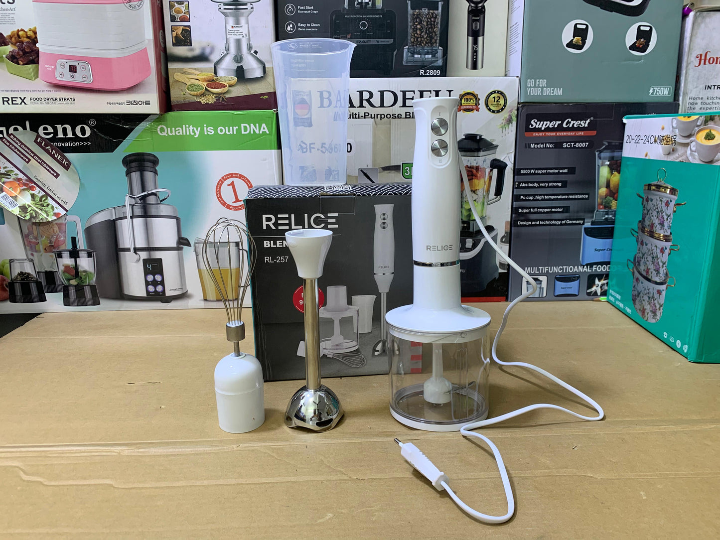 Relice Hand Blender Set Stainless Steel 900w Model RL-257