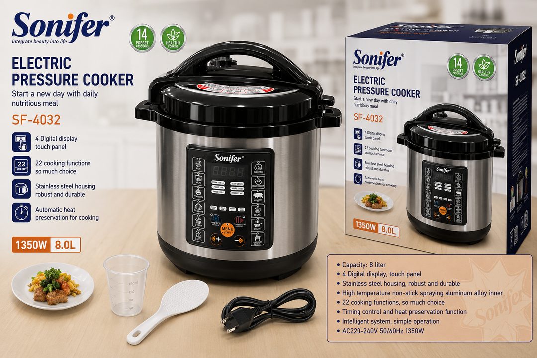 Sonifer 8L Electric Pressure Cooker SF-4032