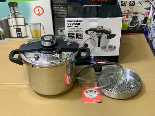 Happy Unique Pressure Cooker 2 in 1 9L Stainless Steel