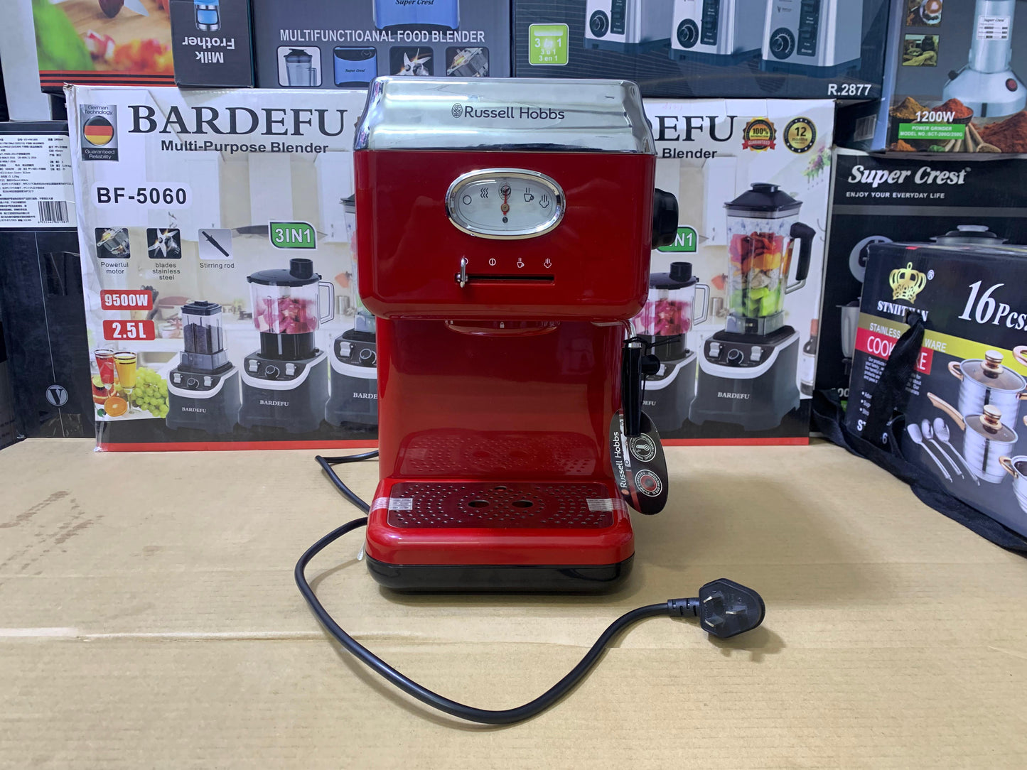 Russell Hobbs Ribbon Red Espresso Machine