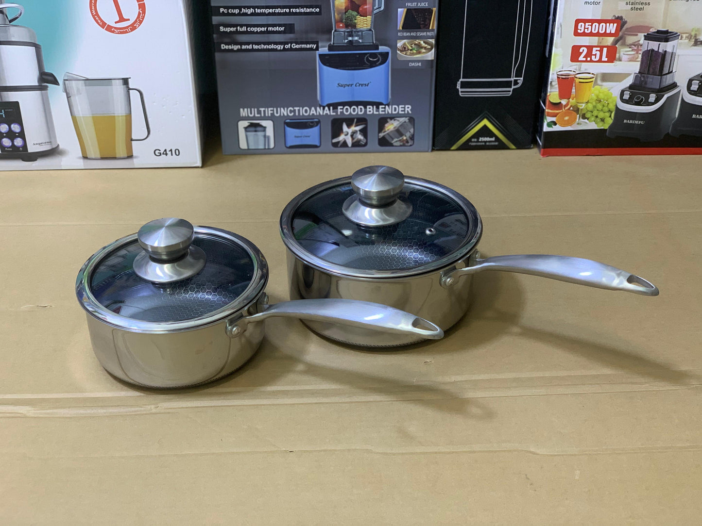 Laser Coating Sauce Pans 18cm And 20cm