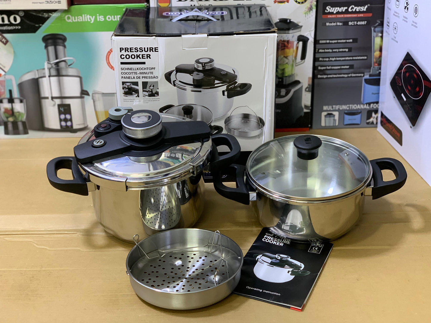 Royal King 3 in 1 Pressure 4L and 6L Stainless Steel