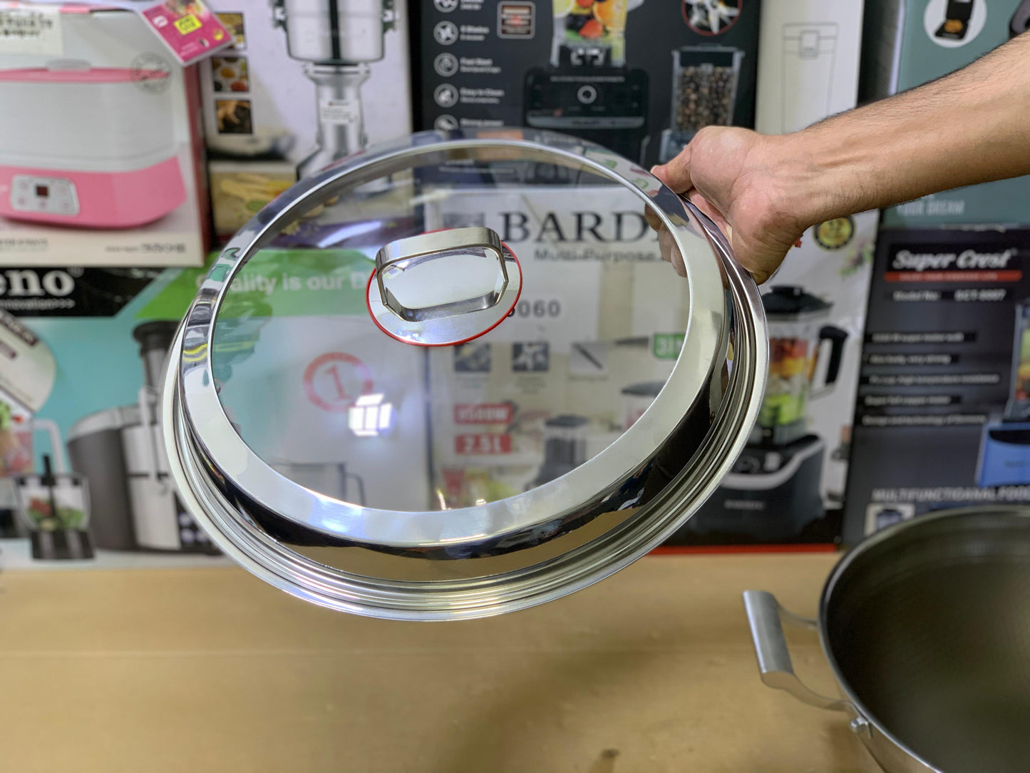 Laser Coating Handi, Karahi, Silver Gray