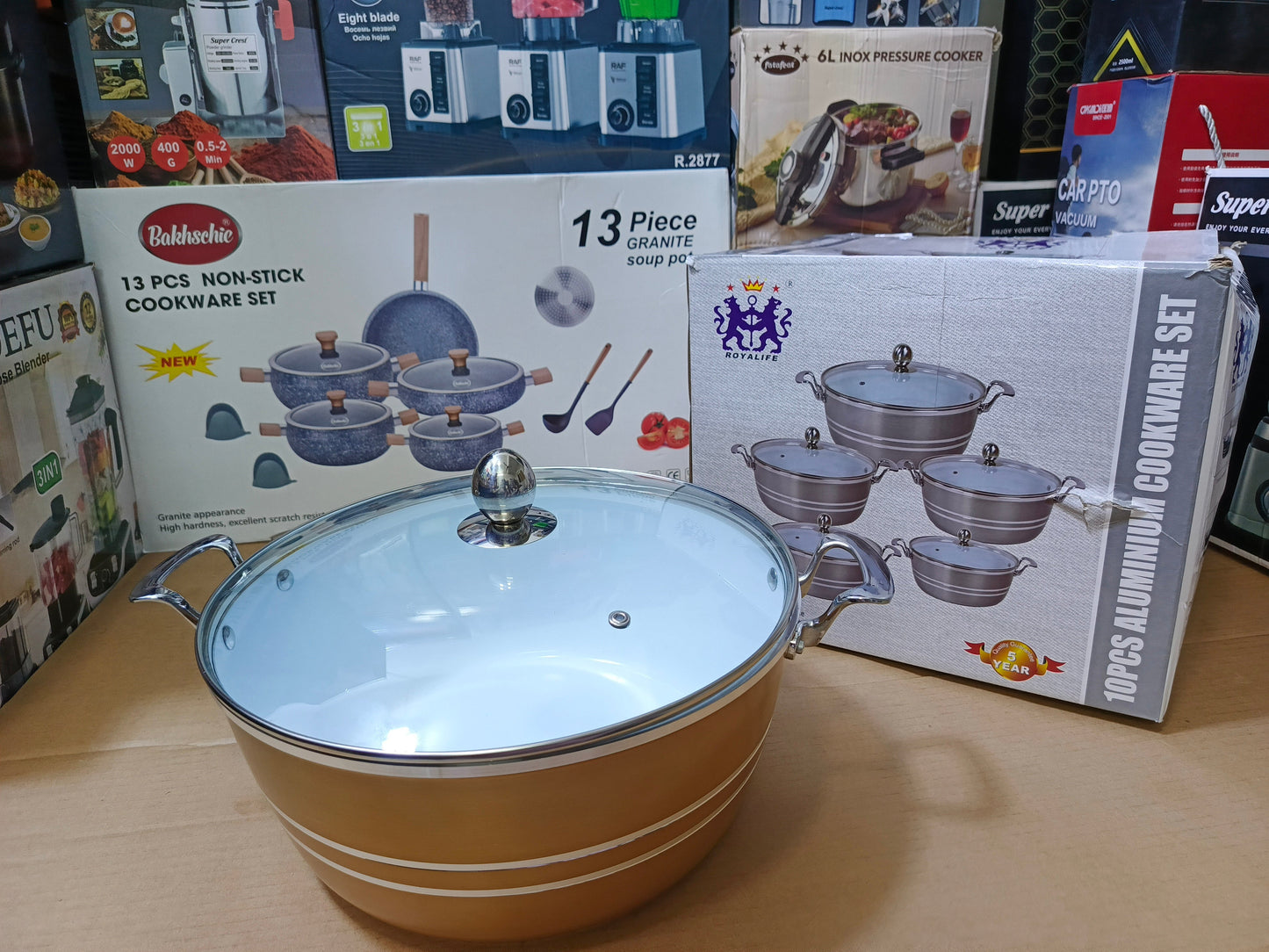 Royalife 10 PCS Aluminum Cookware Set