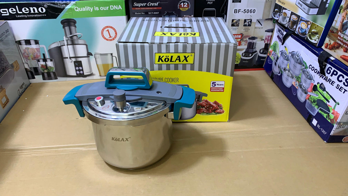 Kolax Pressure Cooker 6L and Stainless Steel 18/10 Capsule bottom