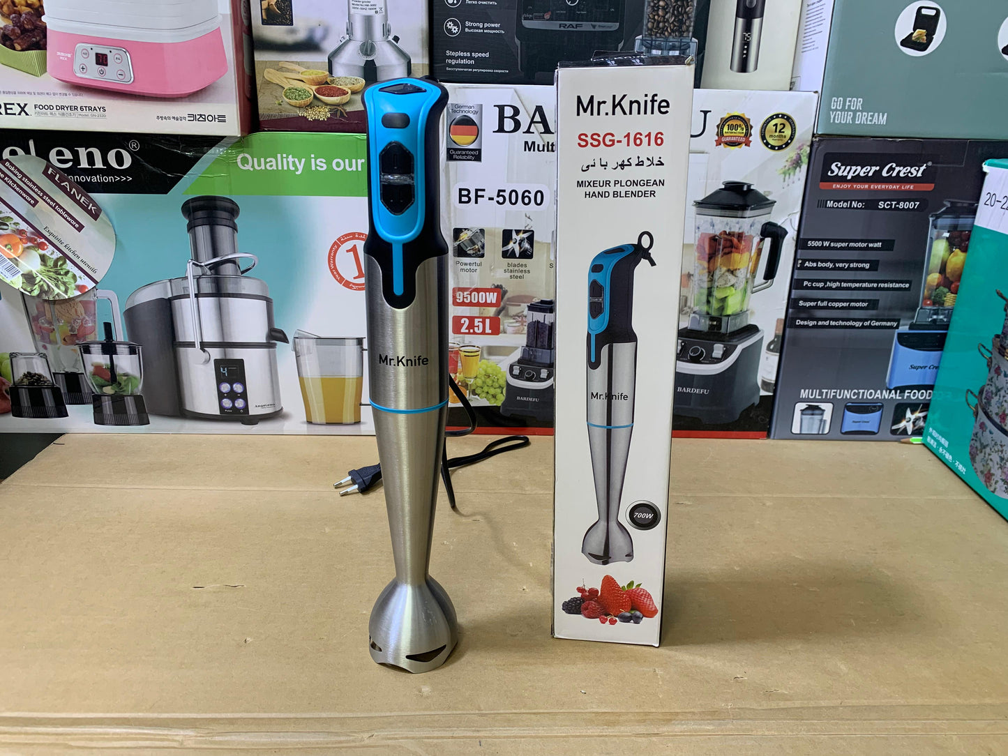 Mr Knife Hand Blender set Stainless Steel 700w