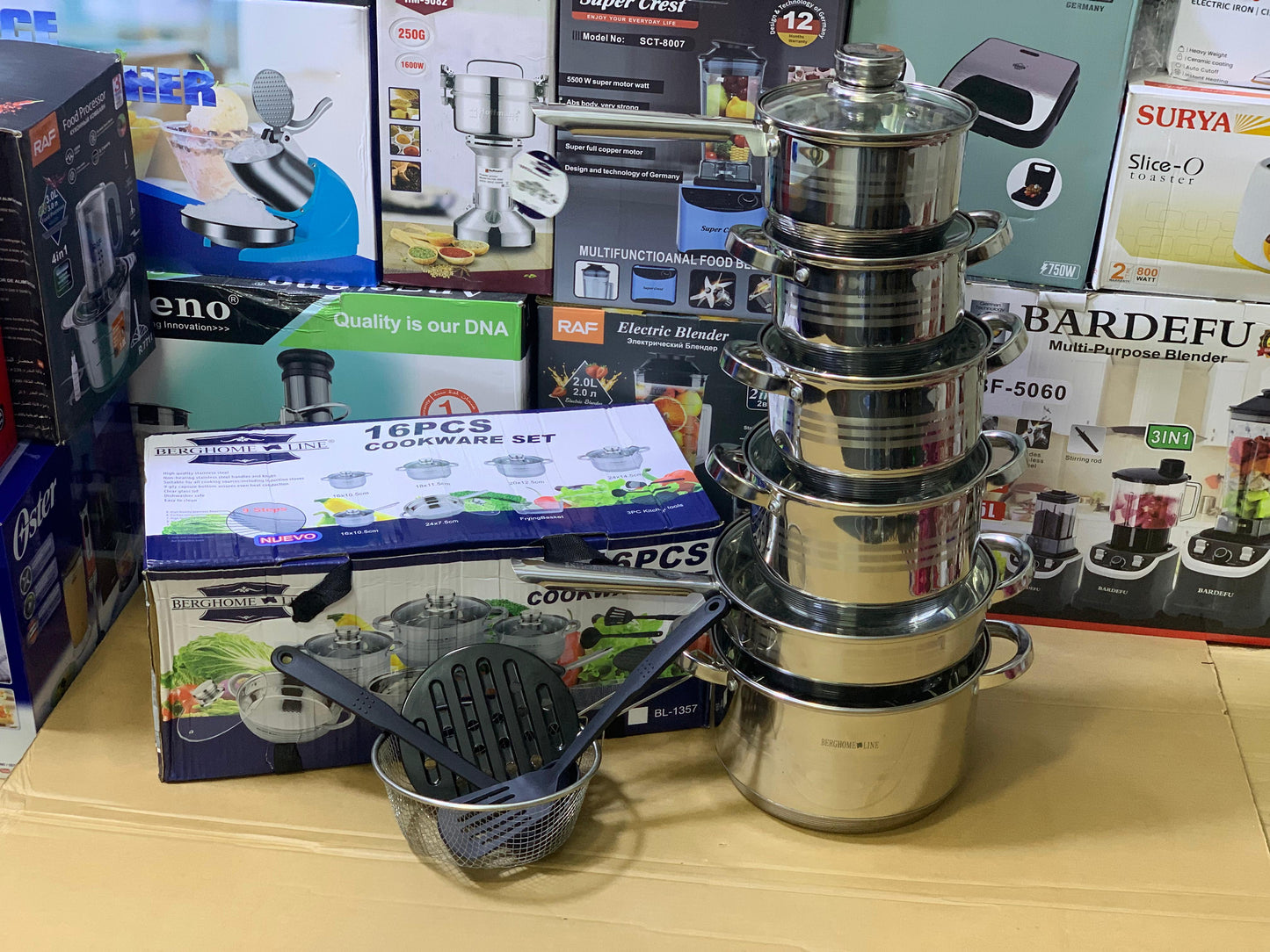 Berghome Line 16 Pcs Cookware Set Stainless steel