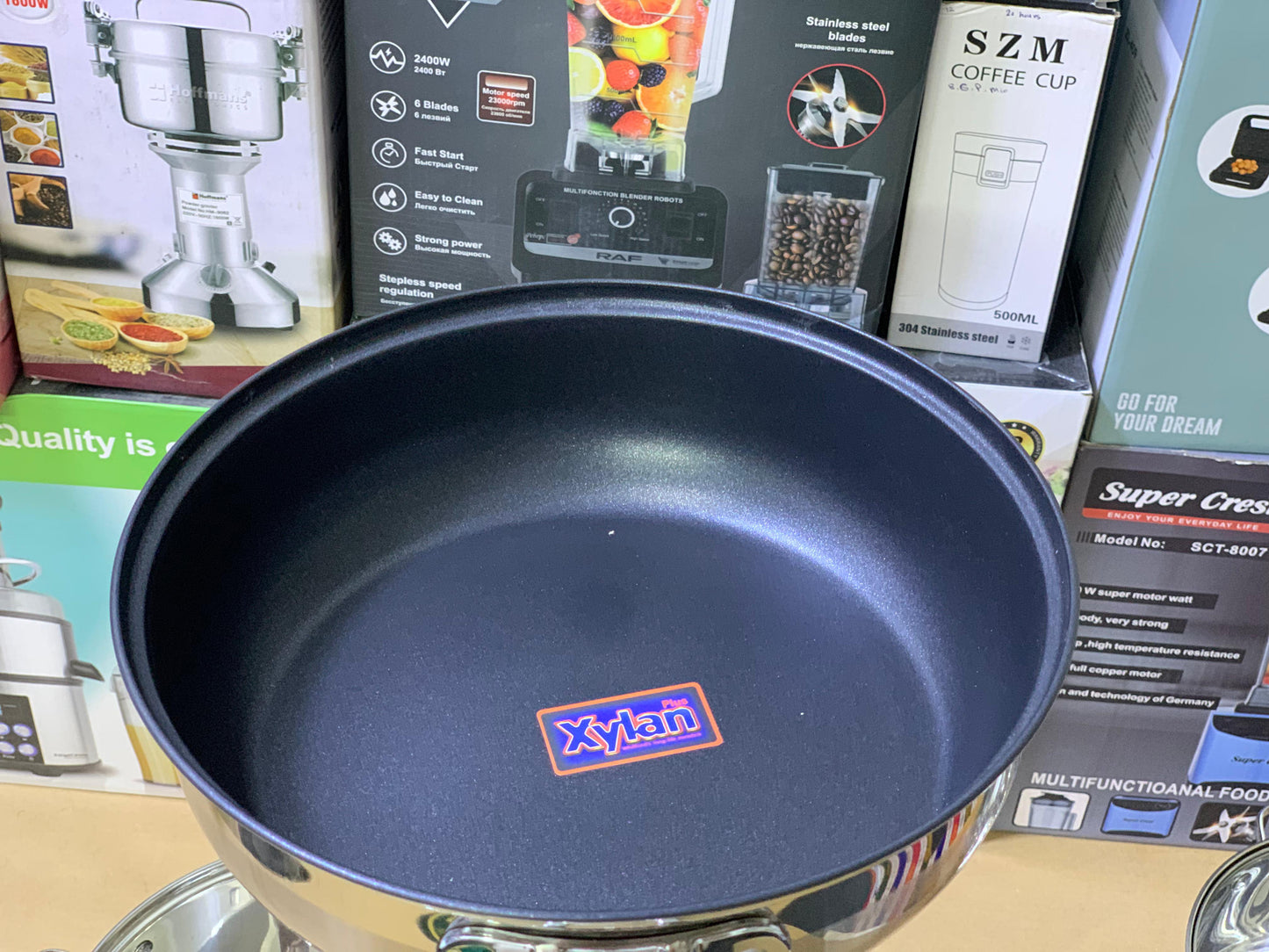 MGRF 12 Pieces Cookware Set Stainless Steel 18/10 Super Capsule Bottom