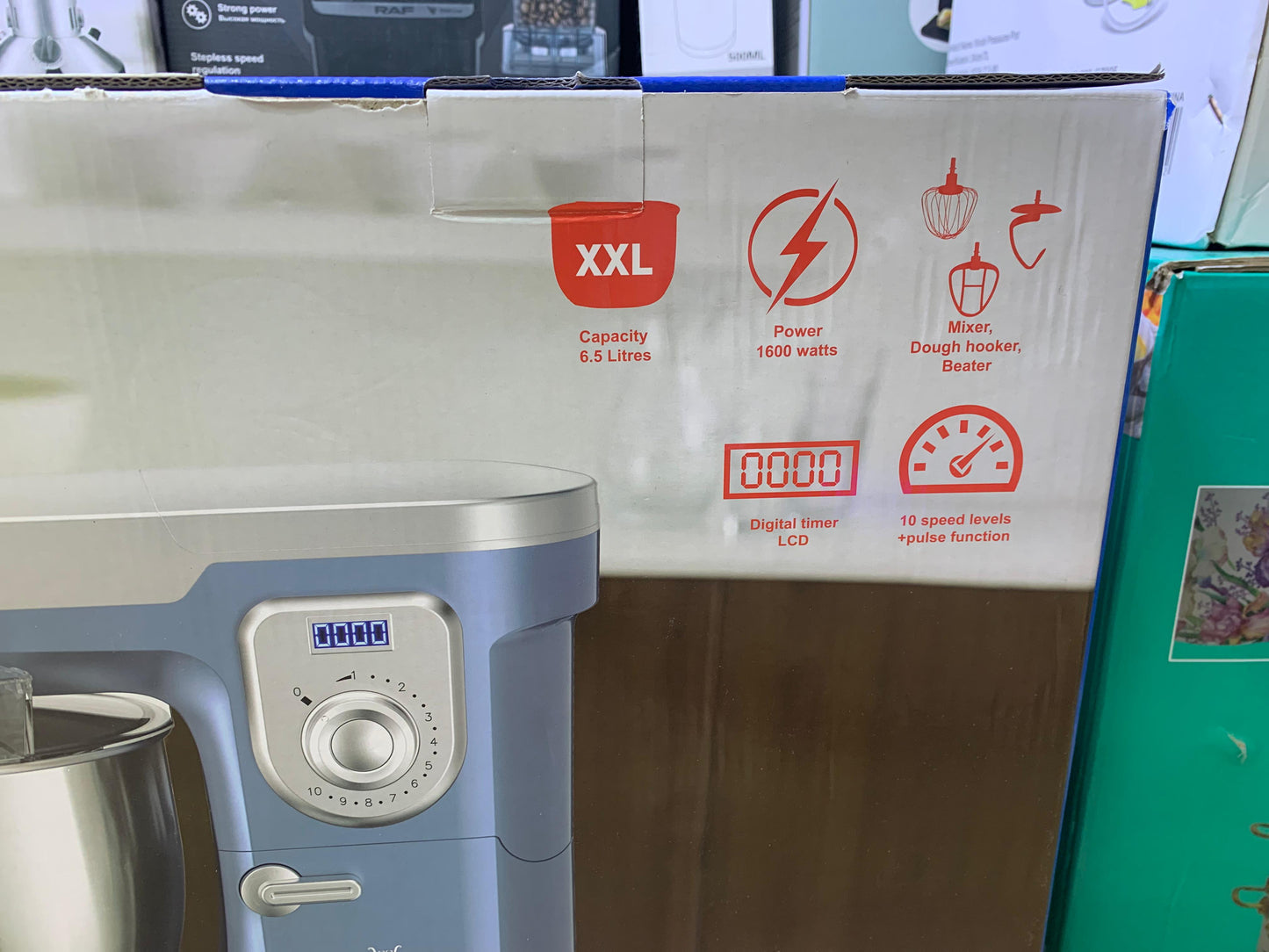 Karaca Stand Mixer 6.5L and Digital Timer display