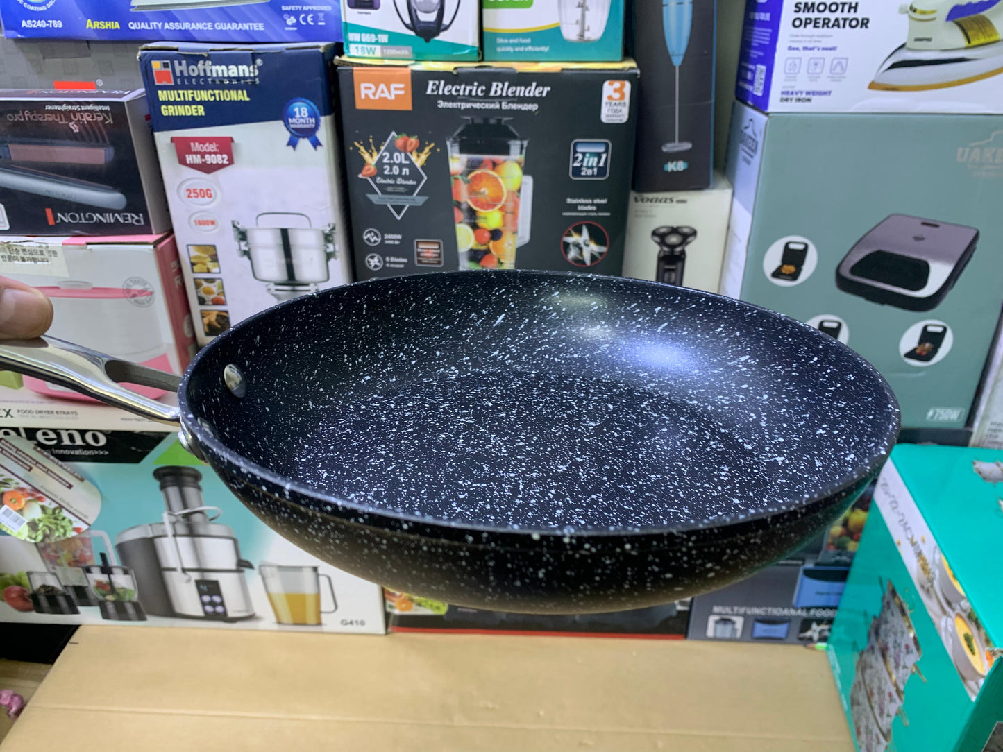 UAKEEN Germany Forged Frying Pan Granite Coating Flat Surface