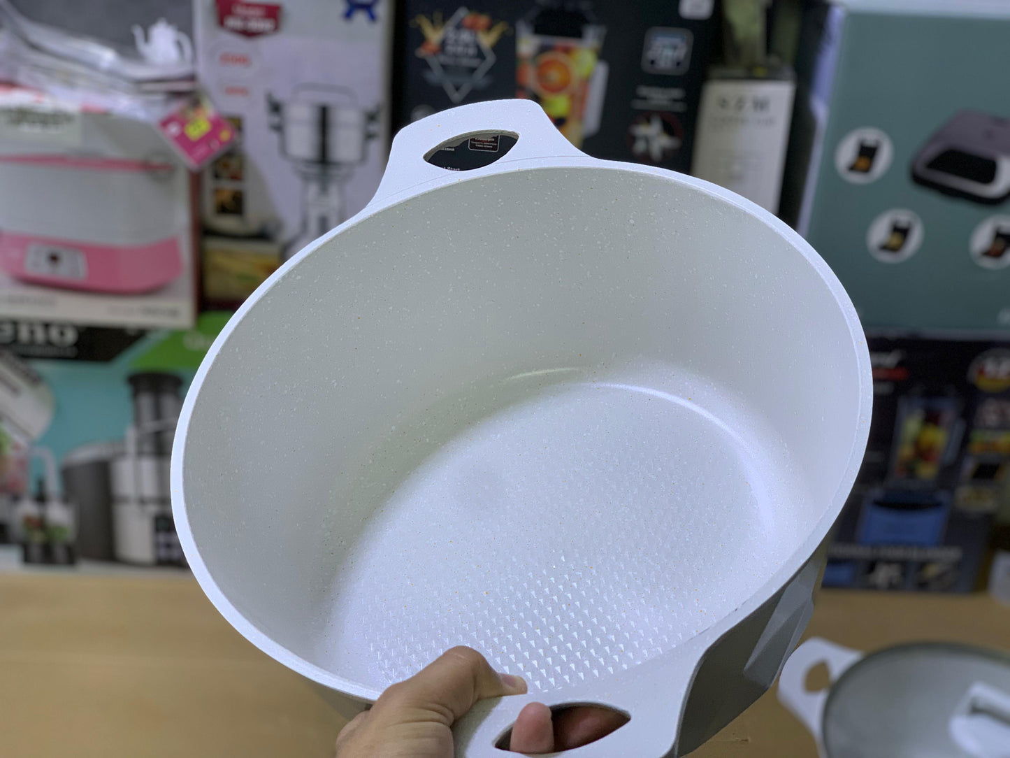 HK brand 12 pieces granite coating pure nonstick cookware set