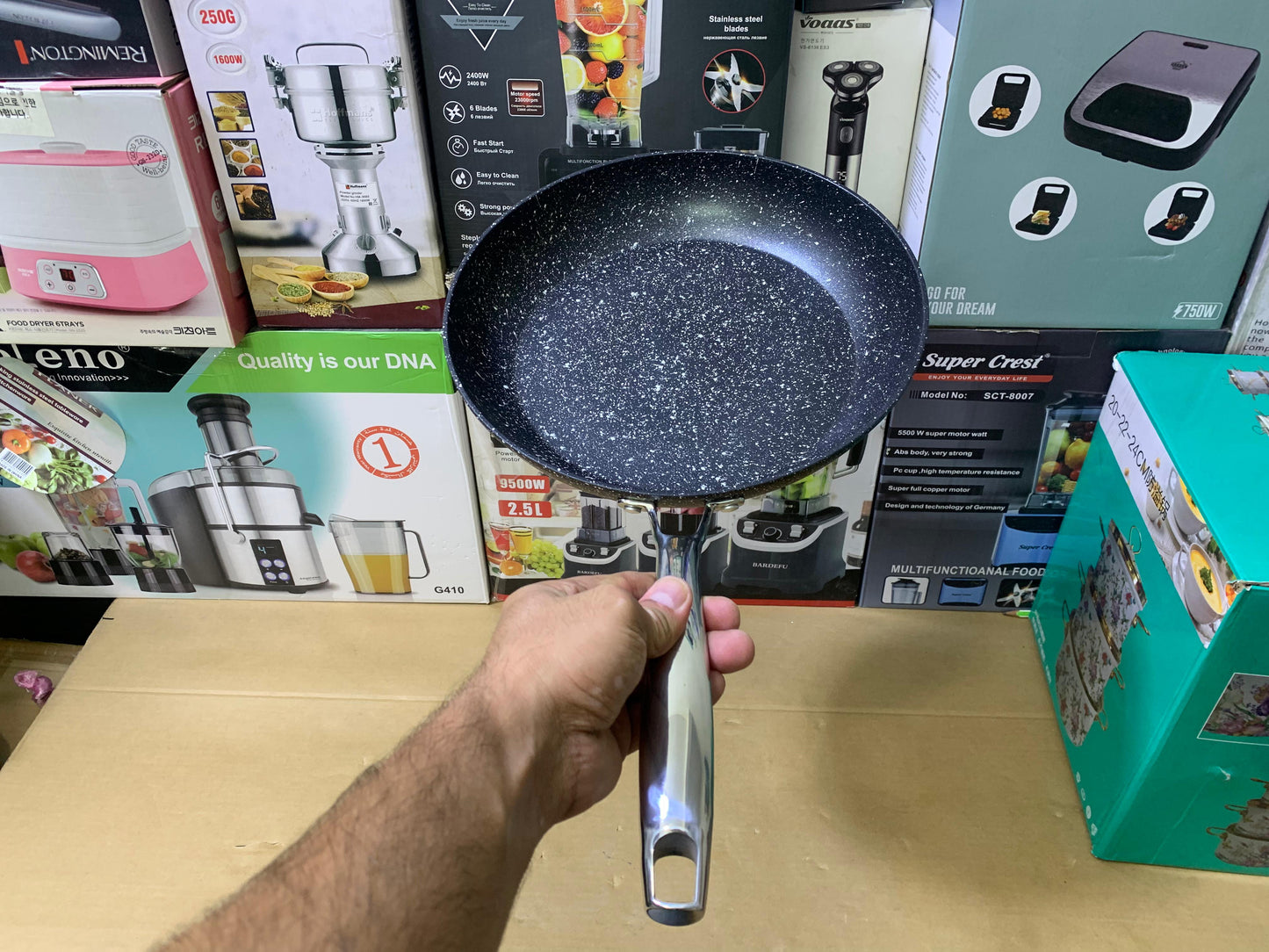 UAKEEN Germany Forged Frying Pan Granite Coating Flat Surface