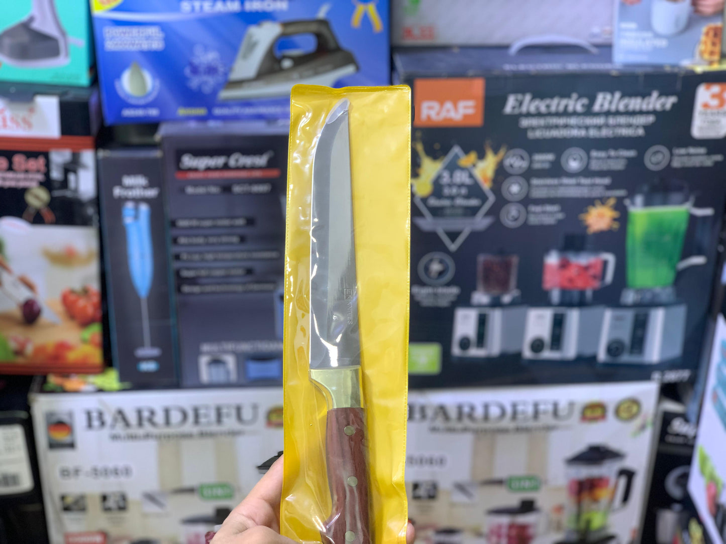 Single Knife Set With Wooden and Golden Handle