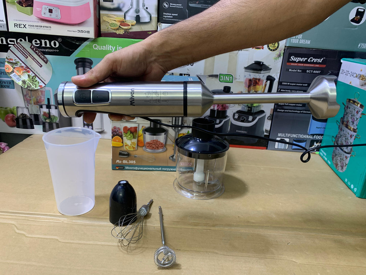 Mivan 4 in 1 Hand Blender Set Stainless Steel 2800w Model MI-BL305