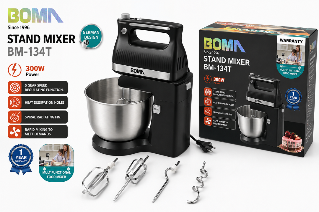 Boma 300W Multifunction Stand Mixer BM-134T