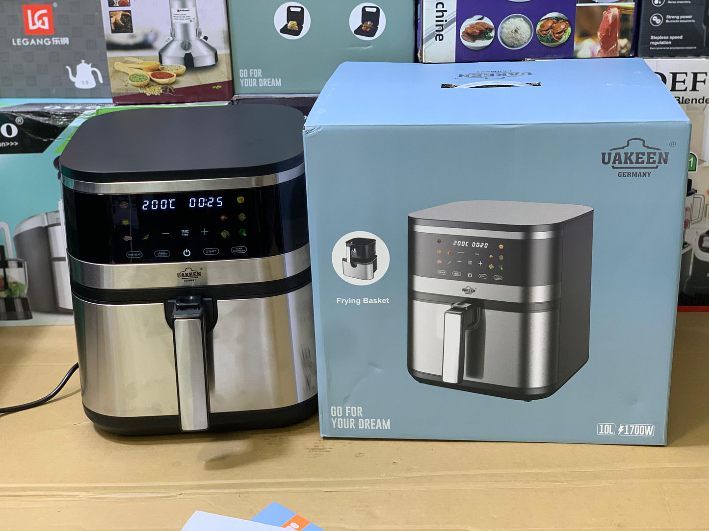 Uakeen Digital Air Fryer |10L and 1700W| ZL- 1703